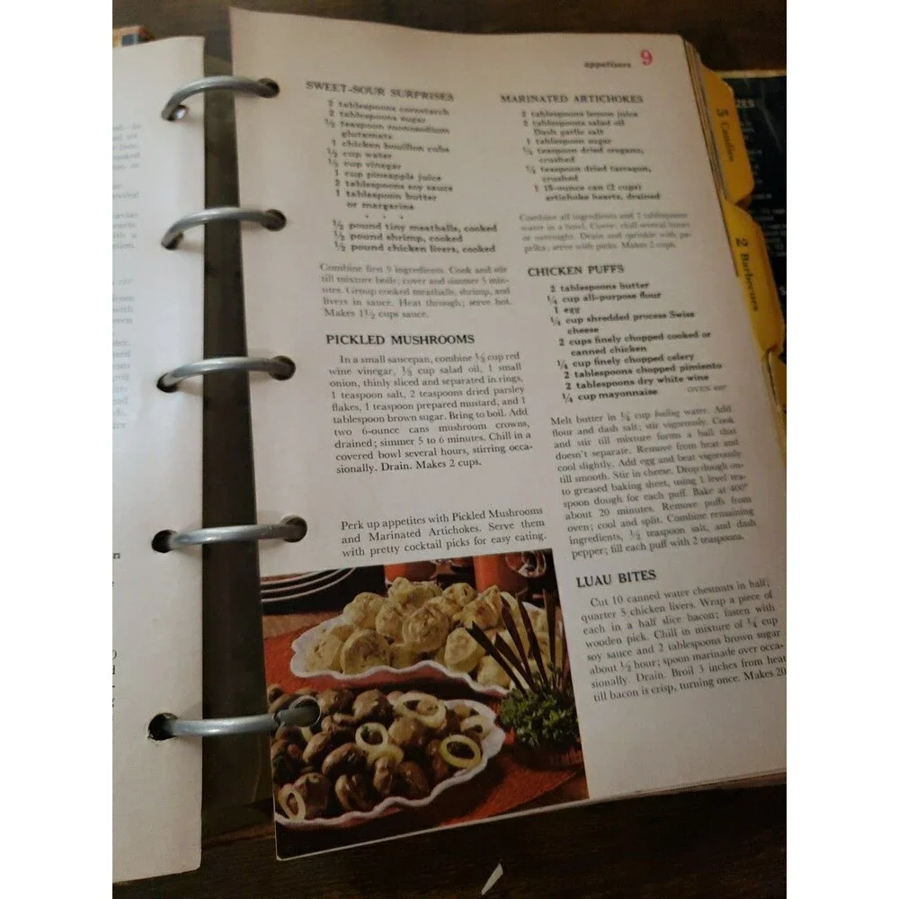 Vintage 1968 Better Homes & Gardens New Cook Book 5 Ring Binder READ